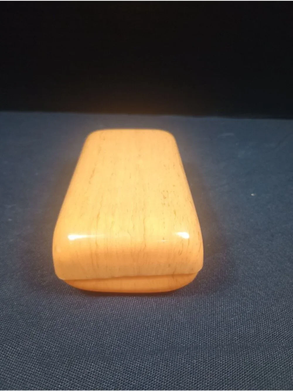 Vintage Retro Mud Century Celluloid Amber Colored Travel Soap Case